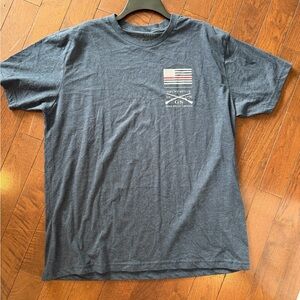 Men’s Grunt Style Vintage Dark Navy & Gray American Flag Tee
